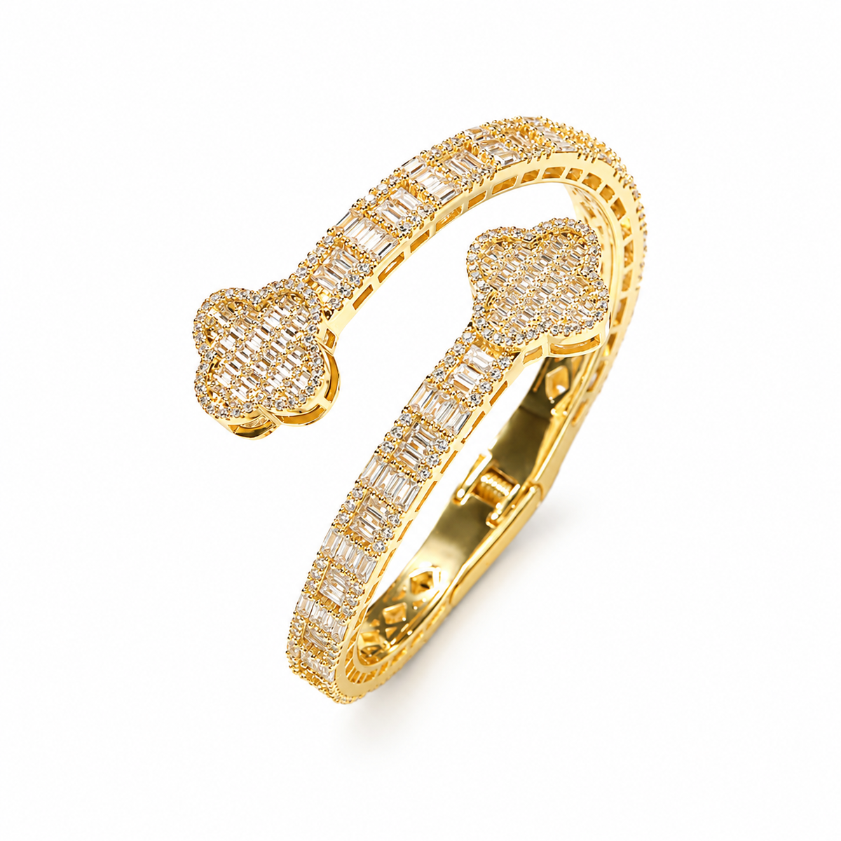 LUXE CLOVER OPEN BANGLE